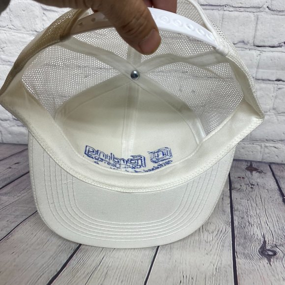 Vintage Trucker Hat Mesh Cap Snapback White Fording Coal Limited MILFRED Lake Op - Picture 7 of 8